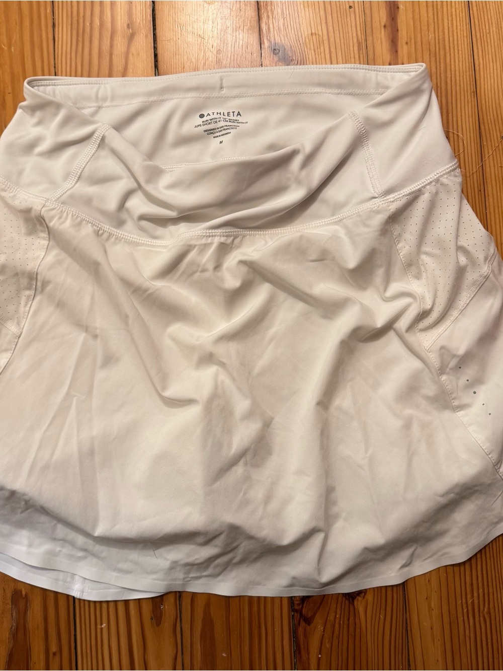 Athleta White Circle Skirt with Built-In Liner